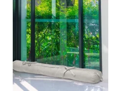 Beautissu Viento Zugluftstopper 10x120cm Hellgrau 2tlg