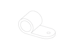 Befestigungsring Schwarz matt für Stahlrohr Ø 2,7 cm