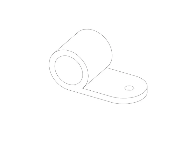 Befestigungsring Schwarz matt für Stahlrohr Ø 2,7 cm