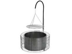 Bellissa Gabionen Grill- und Feuerstelle 92 cm x 40 cm x 142 cm