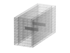 Bellissa Gabionen-Hochbeet Premium Verzinkt 200 cm x 75 cm x 100 cm