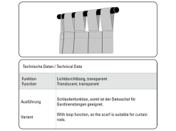 Bennetti Schlaufenschal Voile-Flock Weiß 140 x 245 cm