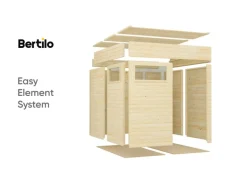 Bertilo Holz-Gartenhaus Cubus 2 Natur 226 cm x 234 cm FSC®