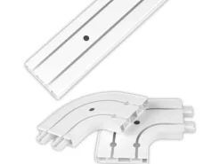 Bestlivings 240 cm Innenlaufschiene 2 Läufig & 2er Set Rundbogen / 2 x 120 cm