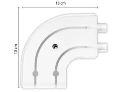 Bestlivings 240 cm Innenlaufschiene 2 Läufig & 2er Set Rundbogen / 2 x 120 cm