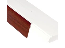 Bestlivings 300 cm Vorhangschiene mit Blende 2 Lauf Nußbaum / 1 x 120 cm & 2 x 90 cm