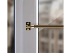 Bestlivings Cafehausstangen Messing Gold 125 bis 225 cm & Klemmträger