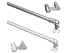 Bestlivings Klemmstangen Ausziehbar Matt Silber 80 bis 100 cm