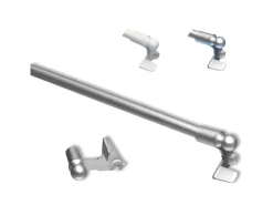 Bestlivings Klemmstangen Ausziehbar Matt Silber 100 bis 130 cm