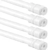 Bestlivings Klemmstangen mit Schraubtechnik Weiß 100 bis 140 cm 4er Pack