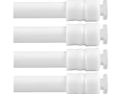 Bestlivings Klemmstangen mit Schraubtechnik Weiß 100 bis 140 cm 4er Pack