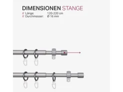 Bestlivings Stilgarnitur Ausziehbar 120 bis 220 cm Silber