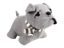 Bestlivings Türstopper Mops Bulldogge 25 x 20 cm Silber