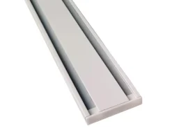 Bestlivings Vorhangschiene Aluminium Weiß 2 Lauf 90 cm