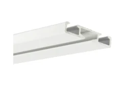 Bestlivings Vorhangschiene Aluminium Weiß 2 Lauf 90 cm