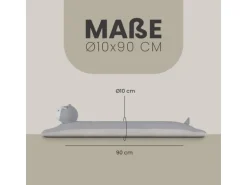 Bestlivings Zugluftstopper Tier 90 cm x 10 cm Hellgrau Katze