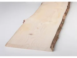 Binderholz Massivholzplatte Weißtanne in Rinde 28 mm x 330 mm x 1000 mm