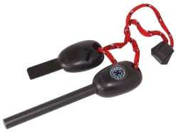 Blanko Feuerstein mit Schaber und Kompass