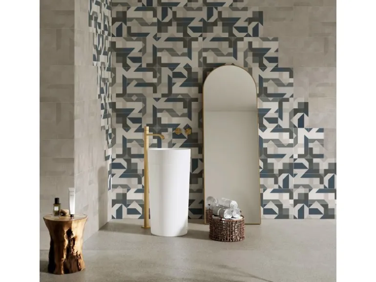 Bodenfliese Feinsteinzeug Heth Grau Glasiert Matt 33 cm x 16,5 cm