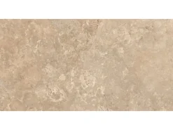 Bodenfliese Feinsteinzeug Travertino Creme Matt 60 cm x 120 cm