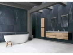 Bodenfliese Feinsteinzeug Nero Schwarz Glasiert Matt 60 cm x 60 cm