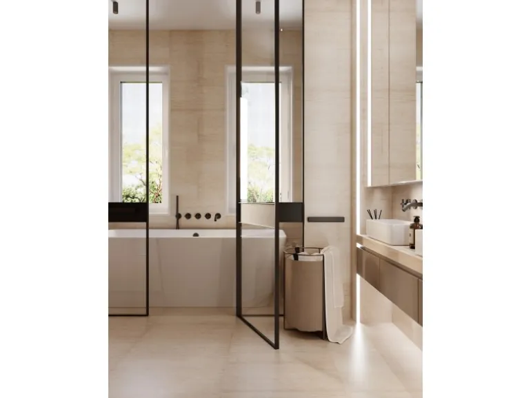 Bodenfliese Feinsteinzeug Beige Glasiert Poliert 60 cm x 60 cm