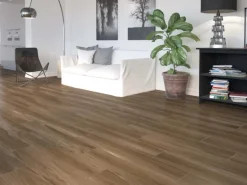 Bodenfliese Feinsteinzeug Braun Glasiert Matt 20 cm x 120 cm