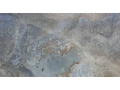 Bodenfliese Feinsteinzeug Travertino Grau 60 cm x 120 cm