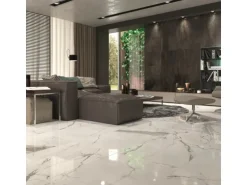 Bodenfliese Feinsteinzeug Weiß 60 cm x 120 cm