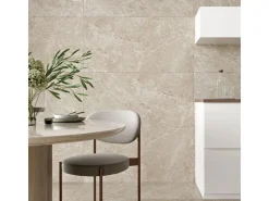 Bodenfliese Feinsteinzeug Alvaro Beige 59,8 cm x 119,8 cm