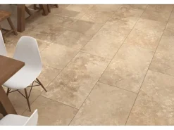 Bodenfliese Feinsteinzeug Creme 60 cm x 120 cm