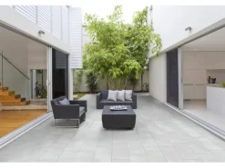 Bodenfliese Feinsteinzeug Grau Glasiert Matt 60 cm x 30 cm