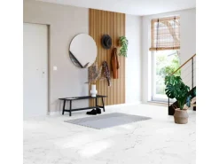 Bodenfliese Feinsteinzeug Marmore carrara Weiß Glasiert Matt 60 cm x 30 cm