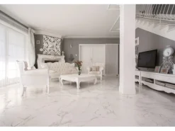 Bodenfliese Marmore Carrara Feinsteinzeug Weiß 60 cm x 60 cm