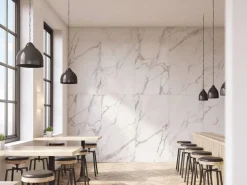 Bodenfliese Statuario Classic Feinsteinzeug Weiß Poliert 60 cm x 60 cm