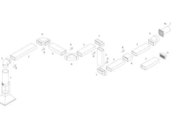 Bogen 90° waagerecht System 125
