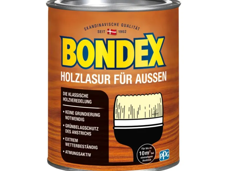Bondex Holzlasur für Außen Dunkelgrau seidenglänzend 750 ml