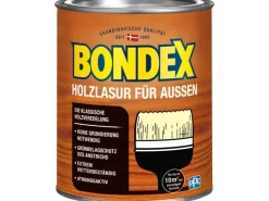 Bondex Holzlasur für Außen Ebenholz seidenglänzend 750 ml