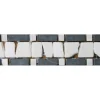 Bordüre Venezia Schwarz Grau Weiß 5 cm x 25 cm
