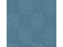 Bricoflor Blaue Tapete mit Rautenmuster Metallic Vliestapete Geometrisch Ideal für Jugendzimmer und Schlafzimmer