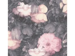 Bricoflor Blumen Tapete Gemalt Vintage Blumentapete in Rosa Grau für Esszimmer und Schlafzimmer Romantische Vliestapete mit Rosen Im Gemälde Stil