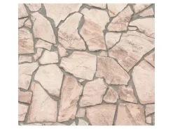 Bricoflor BruchsteinTapete inBeige Grau 3D Tapete inSteinoptik Selbstklebend für Wohnzimmer und Küche NatursteinVliestapete als Panel