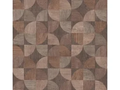 Bricoflor 70er Jahre Tapete Geometrisches Muster Braune Vliestapete Im Retro Stil Ideal für Wohnzimmer und Diele