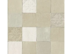 Bricoflor Fliesen Tapete Beige Grau Helle Vlies Fliesentapete mit Keramik Design für Küche Vintage Vliestapete in Fliesenoptik Nostalgisch