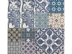 Bricoflor Fliesen Tapete In Blau Weiß Vintage Vliestapete In Fliesenoptik Ideal Für Küche Und Badezimmer Asiatische Wandtapete