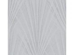 Bricoflor Palmenblätter Tapete Silber Grau Moderne Vliestapete mit Farn Muster Elegant Vlies Palmentapete mit Vinyl für Schlafzimmer und Flur