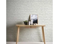 Bricoflor Steinoptik Tapete Weiß Steinmauer Vliestapete Modern Ideal für Schlafzimmer und Flur Weiße Vlies Steintapete in Mauer Optik mit Vinyl