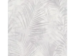 Bricoflor Vlies Palmentapete Hellgrau Aquarell Tapete mit Farn Design in Wasserfarben Optik Graue Vliestapete mit Palmenblätter Muster für Wohnzimmer