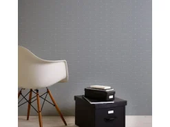 Bricoflor Vliestapete Geometrisches Muster Graue Tapete mit Glitzer Ideal für Teenager und Wohnzimmer Vlies Mustertapete