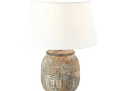 Brilliant Tischlampe Amadora Weiß-Braun